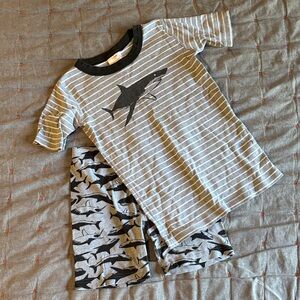Shark Stripe Kids Pajama Set